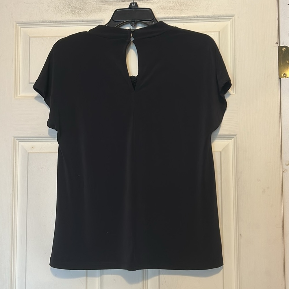 Banana Republic Factory Black Twist Front Blouse Size Small NWT - Picture 6 of 6